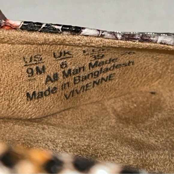 Naturalizer Shoes Vivienne Ballet Flats Womens Size 9M Snake Skin Print Slip On - Picture 10 of 11